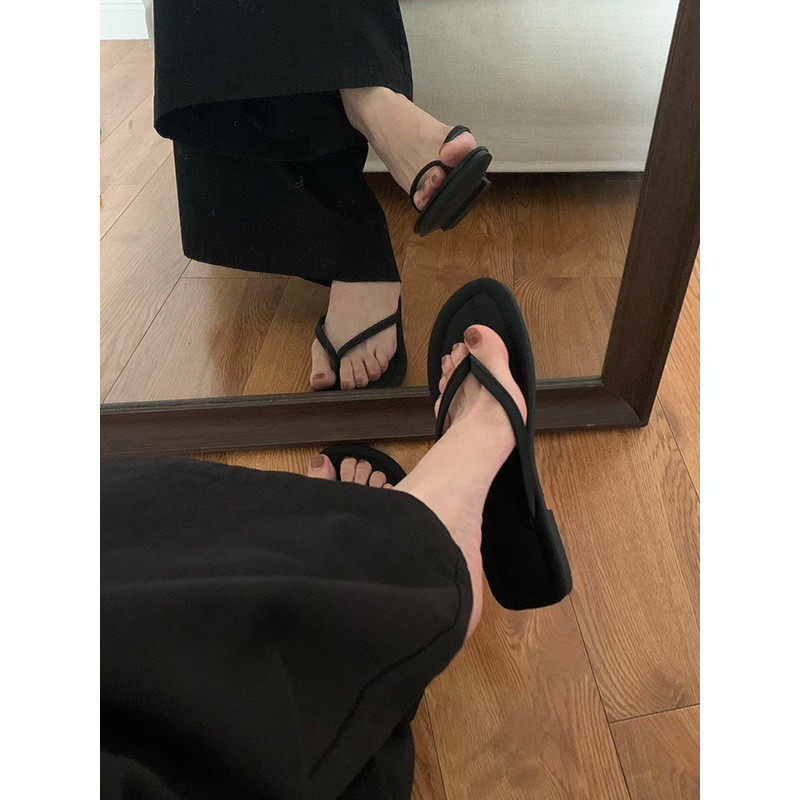 夏季新款女士舒适外穿皮质百搭平底人字拖休闲沙滩拖鞋,女鞋,人字拖,淘宝优惠券,粉丝福利购,淘宝优惠卷