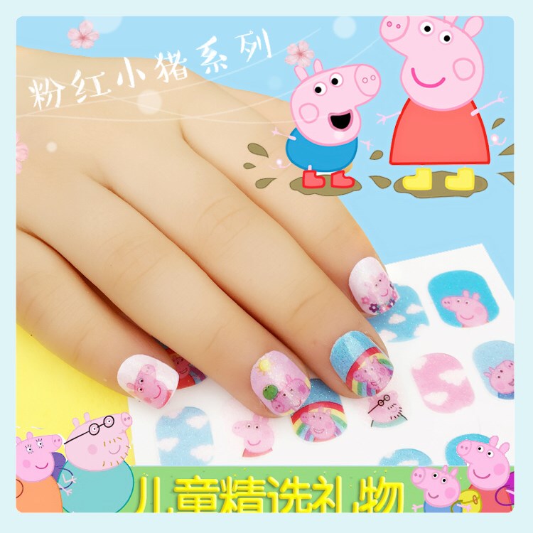 用小动物卡通贴纸美甲贴简单清新卡通贴幼儿张方便小朋友指甲
