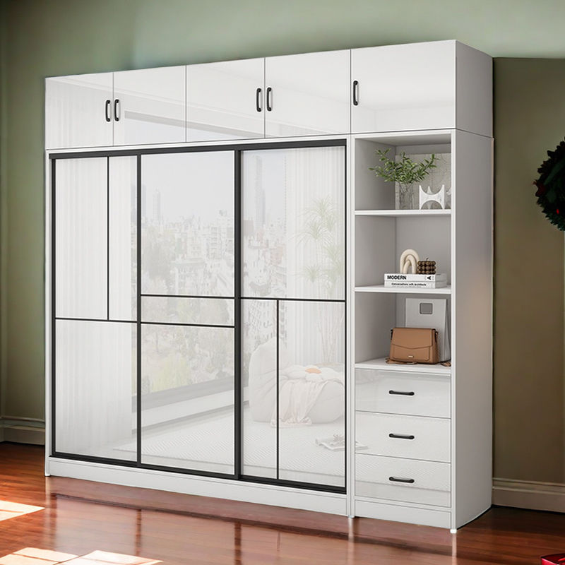 实木衣柜家用卧室推拉门