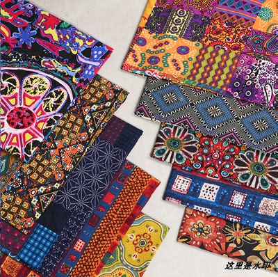 不规则拼布服装民族风面料