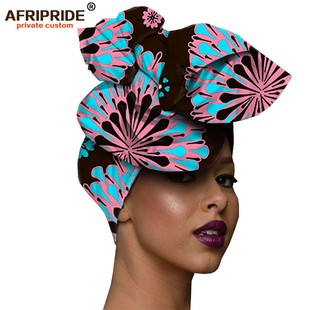 非洲民族特色蜡染印花全棉包头 头巾 裹头African headdress