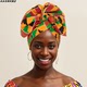 非洲印花女士头巾DIY造型民族亮色头饰发带配饰African headdress