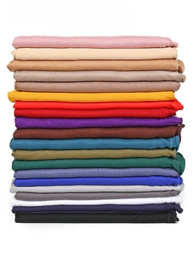 新款纯色长巾围巾帽   优质透气手感柔软丝光棉围巾  YW125