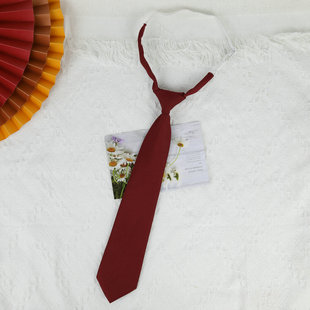 日系简约纯色领带男领结女jk制服免打校服情侣校供学院风学士服