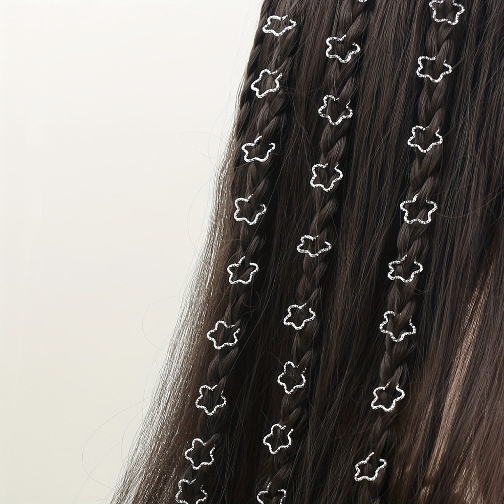 30pcs欧美TEUMSHEIN爆款DIY假发脏辫饰品配件镂空x星星辫子接发环,饰品/流行首饰/时尚饰品新,民族风发饰,淘宝优惠券,粉丝福利购,淘宝优惠卷