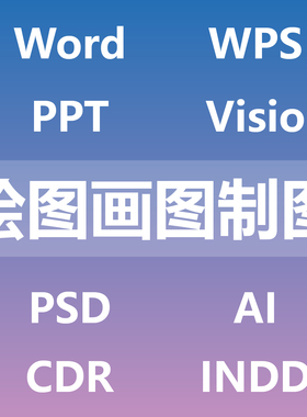 绘图画图制图定制设计制作 word wps ppt visio psd ai cdr indd