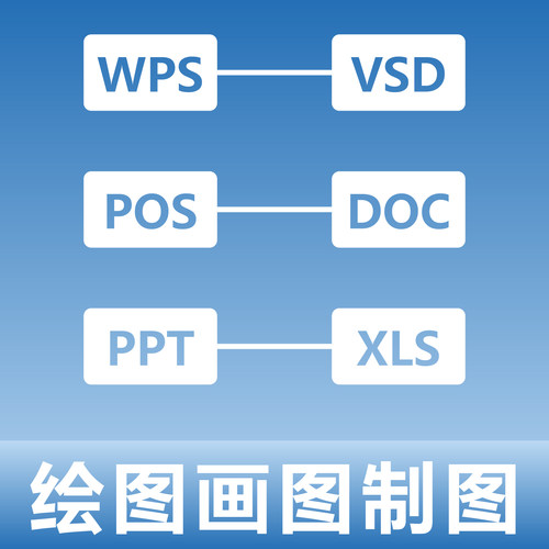绘图画图制图 WPS POS PPT VSD DOC XLS定制制作代画代做转制转换