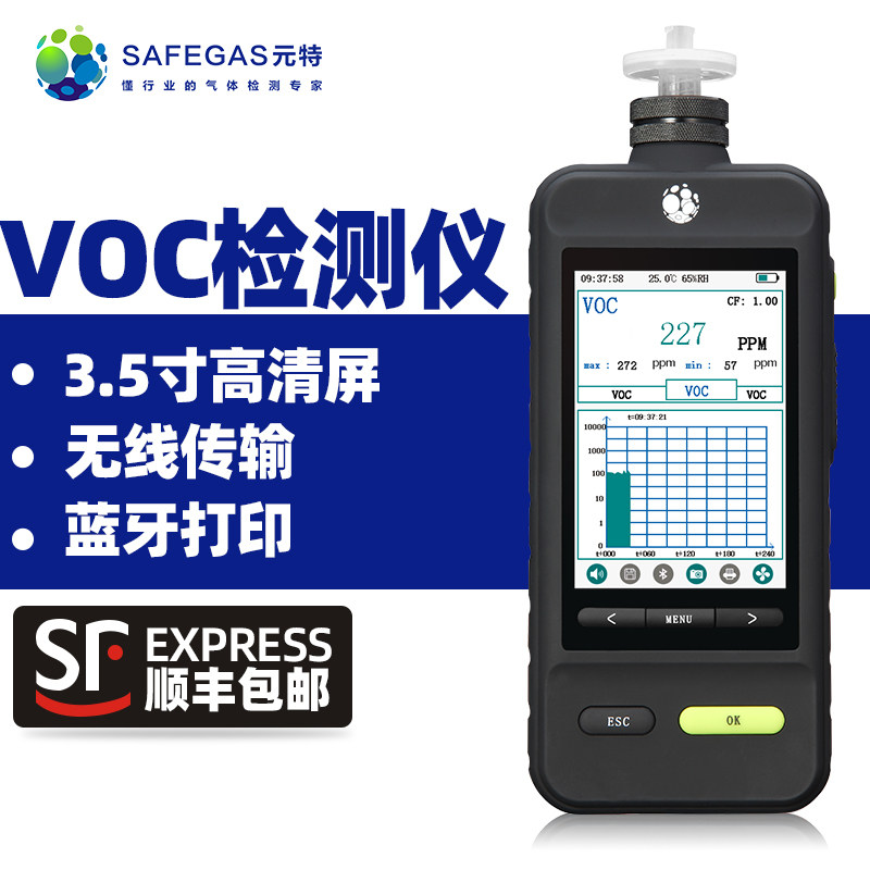 元特泵吸式VOC气体检测仪臭氧二氧化碳一氧化碳氧气硫化氢检测仪