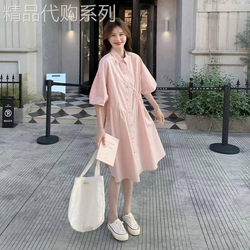 Rouje Moaks慵懒风休闲衬衫裙新女春夏秋气质减龄显瘦短袖洋装