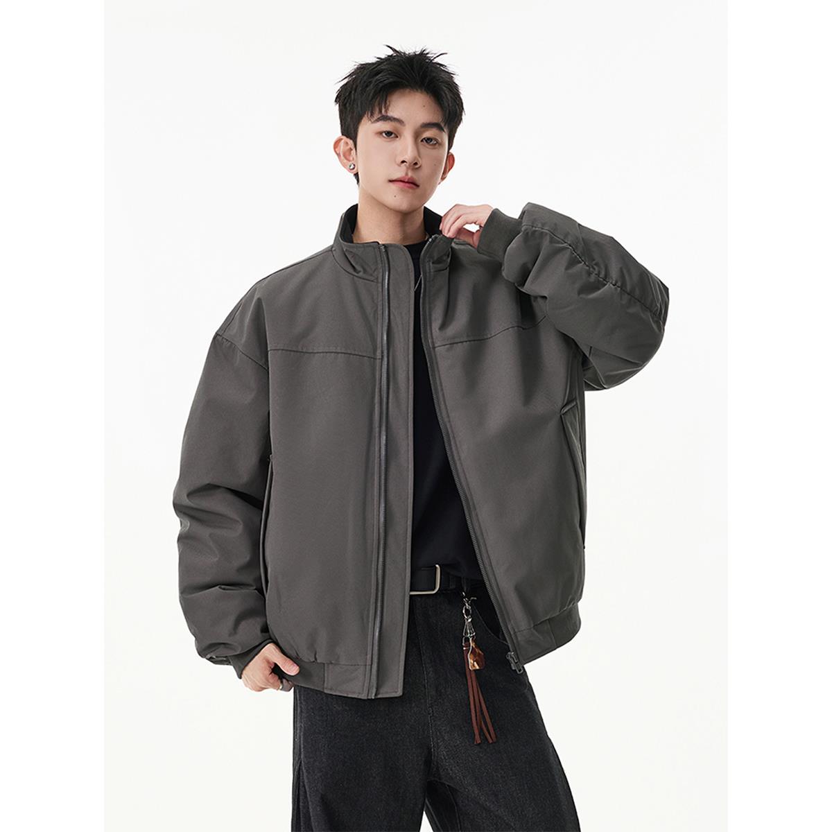 it neith BIAS潮牌美式三防棉衣夹克男冬高街设计感痞帅棉服外套