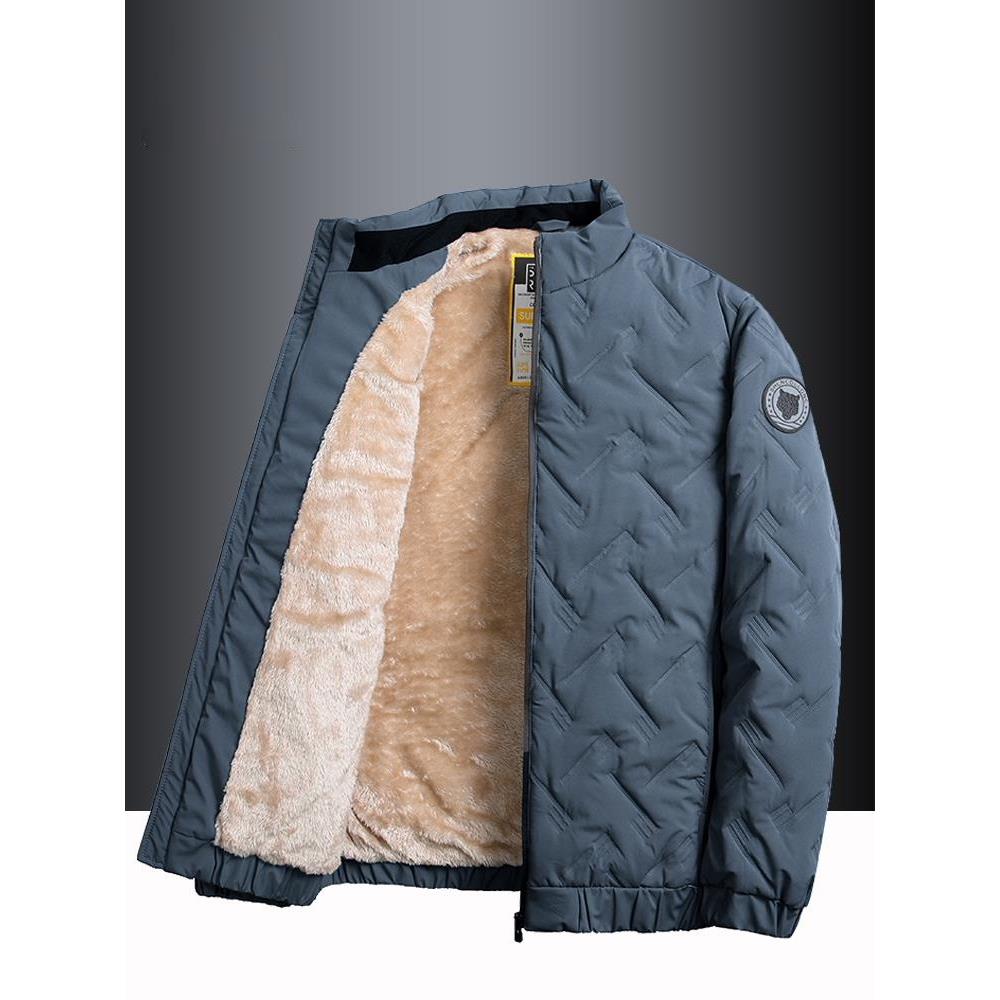 Mostarsea~秋冬季新款保暖棉衣男士加绒加厚外套休闲宽松拉炼上衣