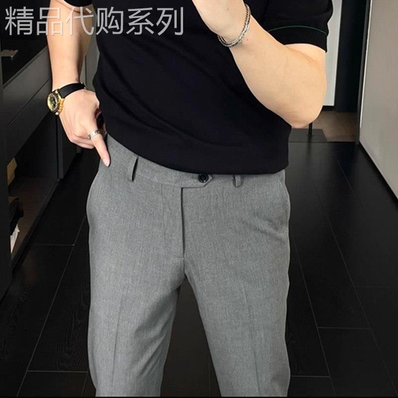 UASK九分西裤男春秋季2025新款高端商务男士休闲裤直筒修身西装裤