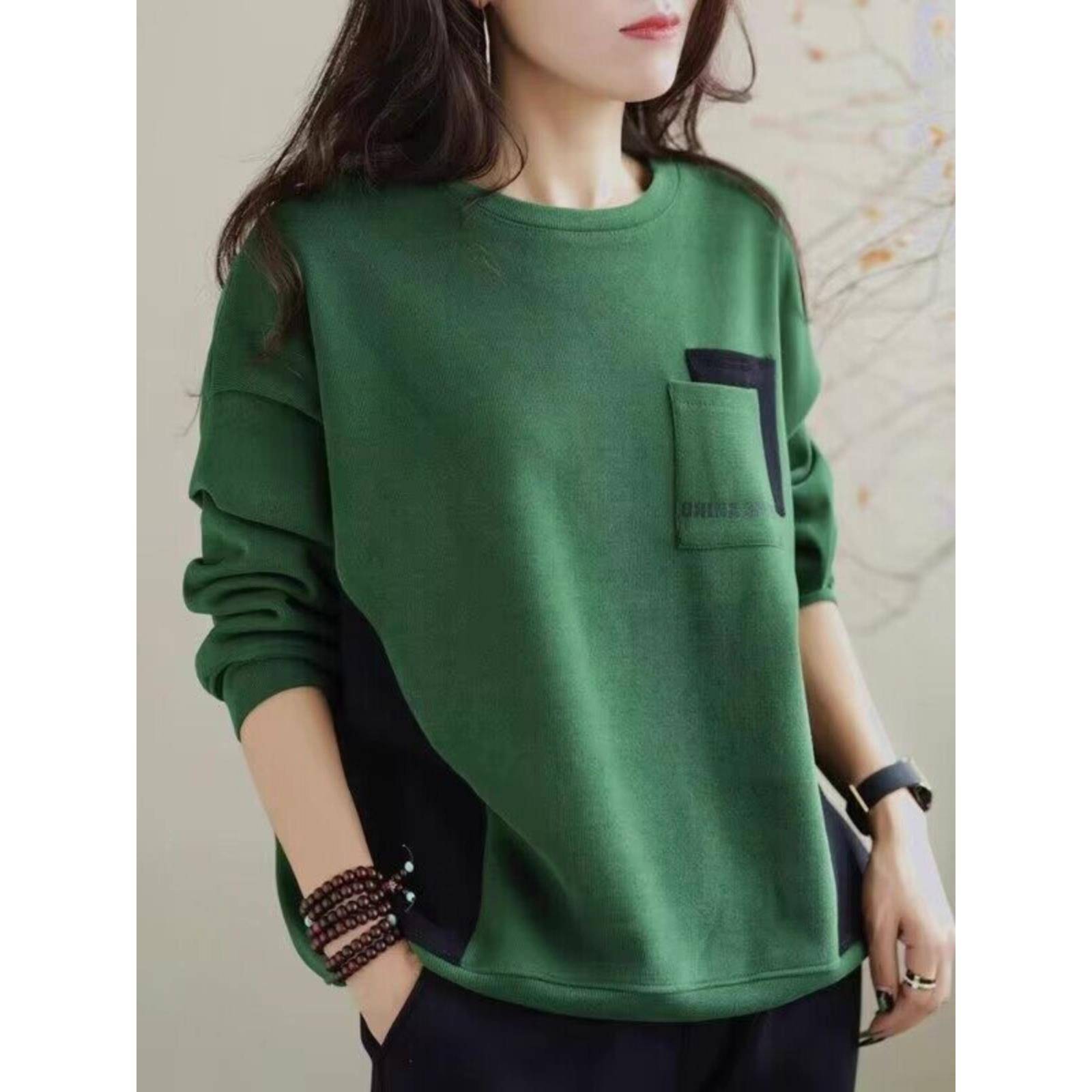 法国ASW秋季纯棉休闲时尚卫衣外套百搭显瘦洋气长袖打底上衣女装