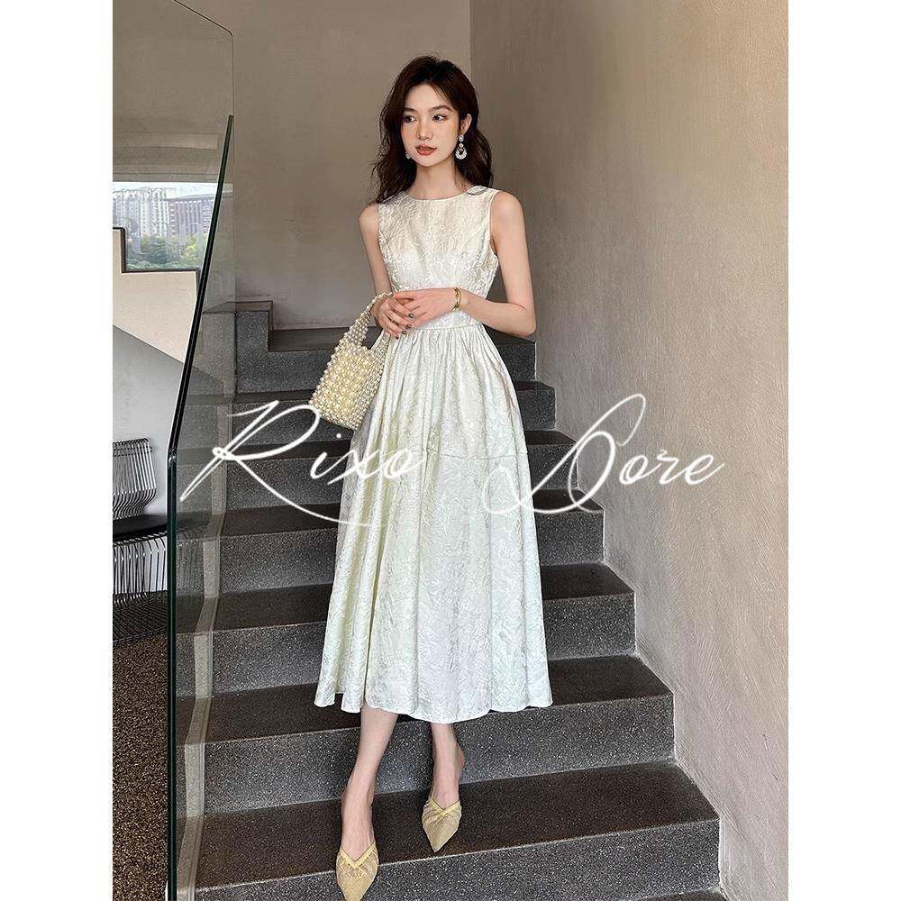 RIXO DORE法式白色小晚礼服轻奢小众高级设计高端连衣裙女小个子