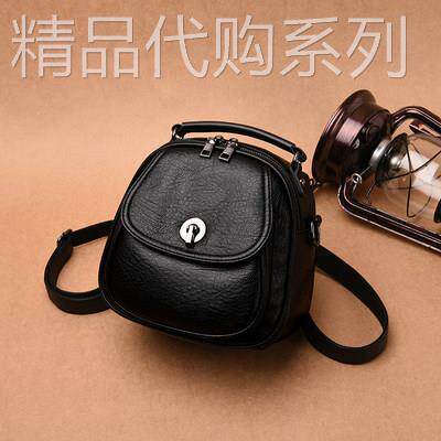 香港正品双肩包女新款小背包时尚真皮韩版小清新单肩斜跨迷你背包