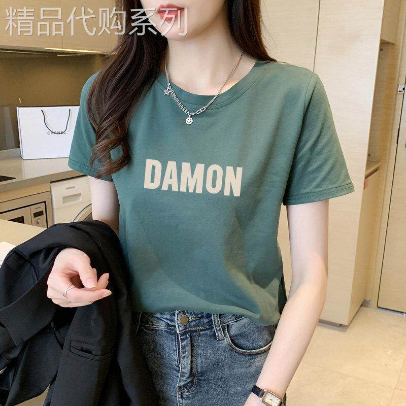 美式正肩短袖t恤女夏季新款薄款时尚设计感小众港味chic半袖上衣