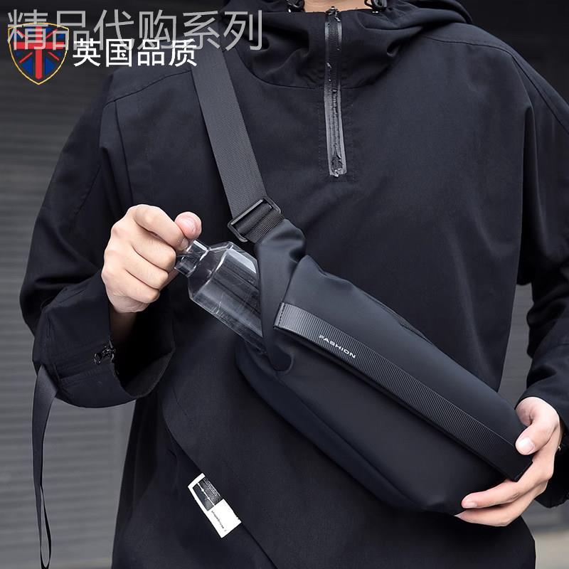 英国斜挎包防水时尚潮流胸包男生单肩小挎包机车骑行揹包运动腰包