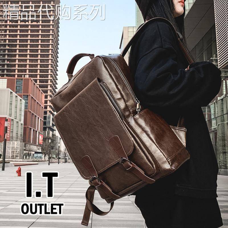 2025新款真皮双肩包 大容量女用旅行揹包