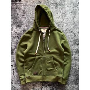 Madness Mdns Clot秋冬加绒重磅690g美式覆古纯色连帽卫衣男外套