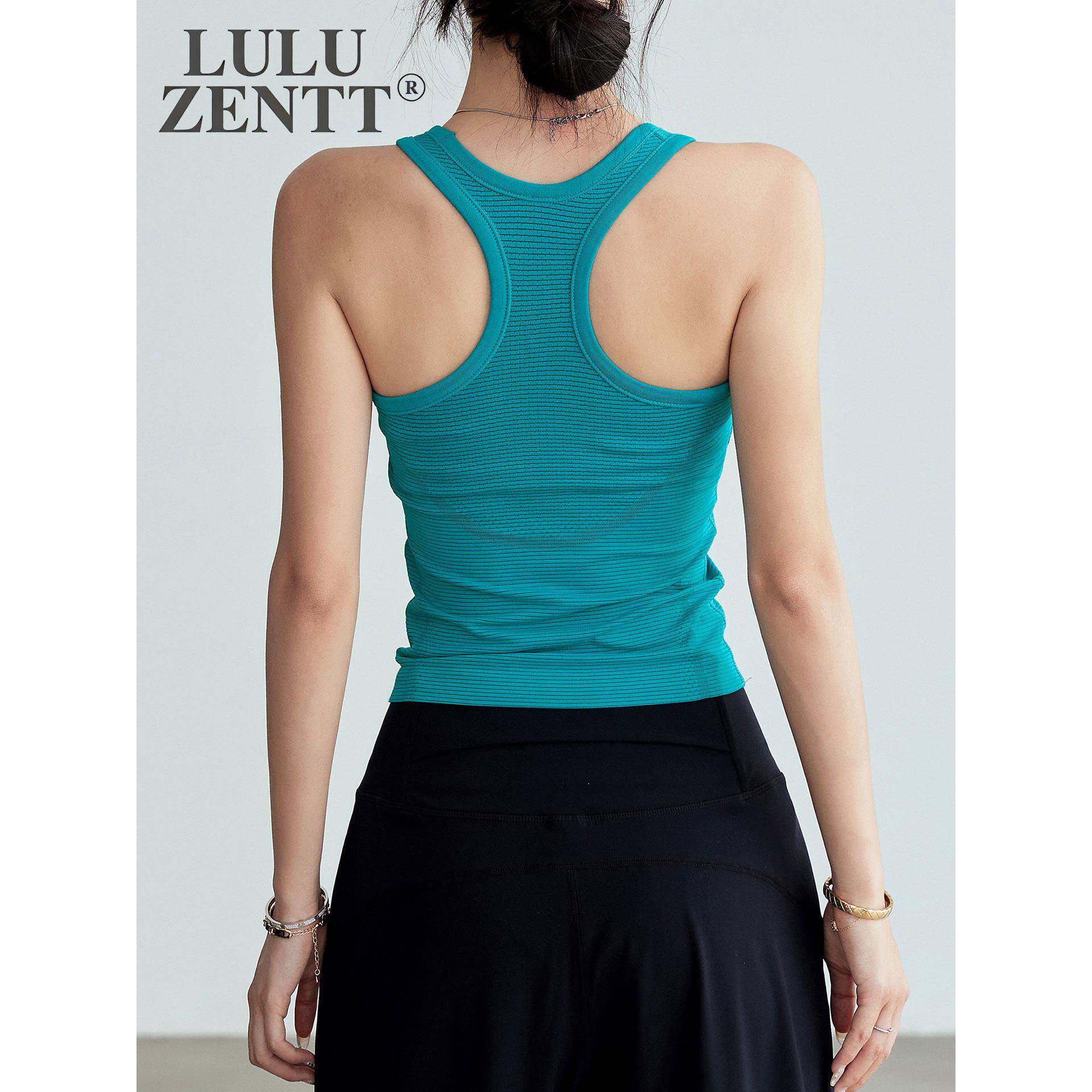 lulu zentt 一体式工字运动背心女防震跑步内衣瑜伽服普拉提上衣