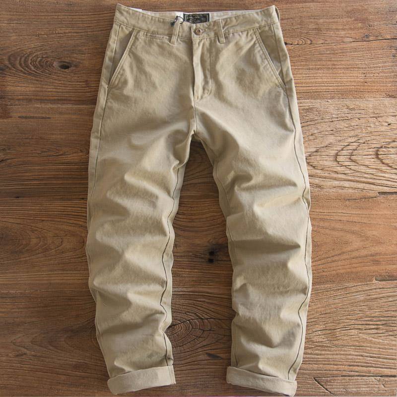 Home Daily~重磅纯棉休闲 工作服裤潮男chino阿美咔叽美式覆古基