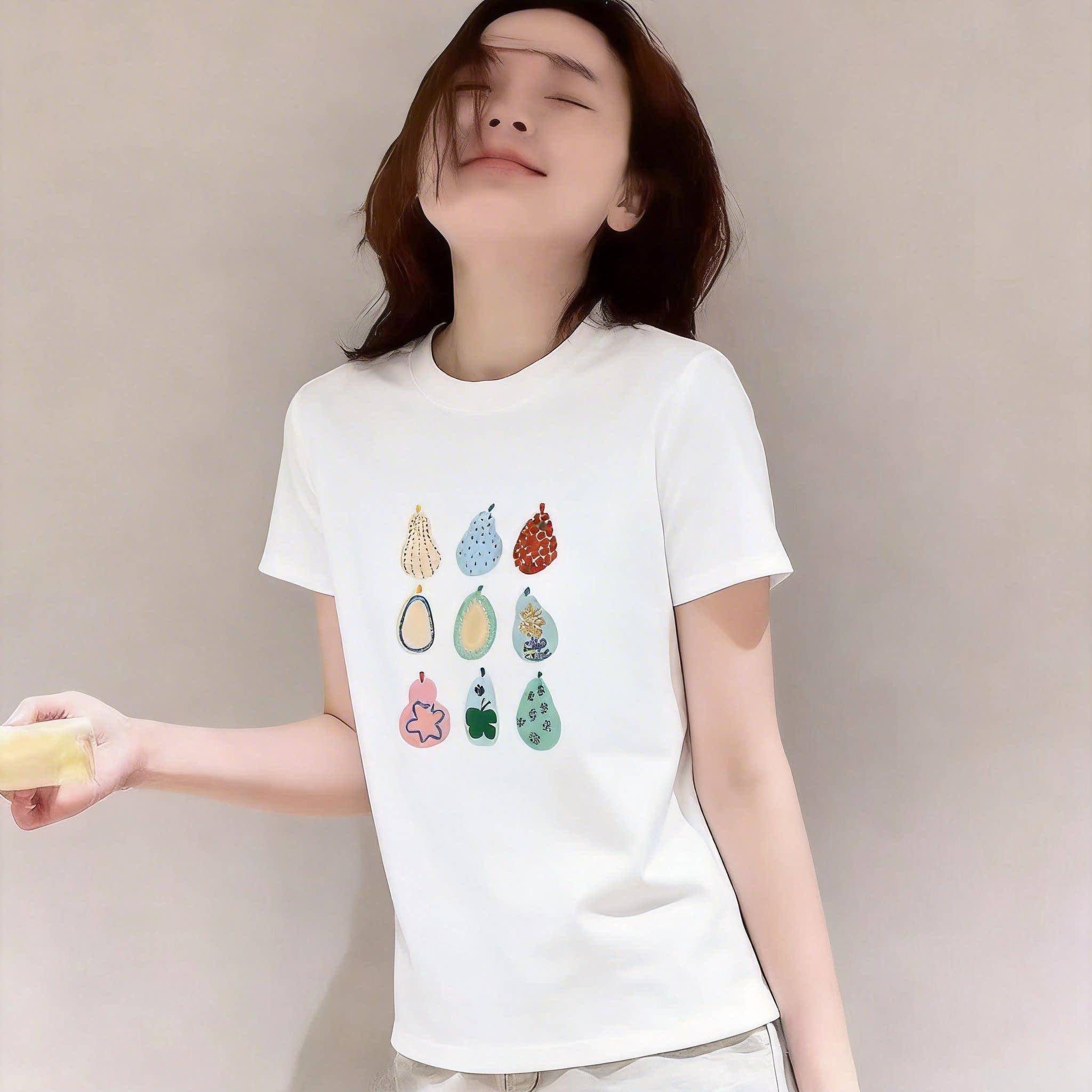 韩国超好看今年流行镶钻卡通短袖T恤女夏新款设计感小众上衣潮ins