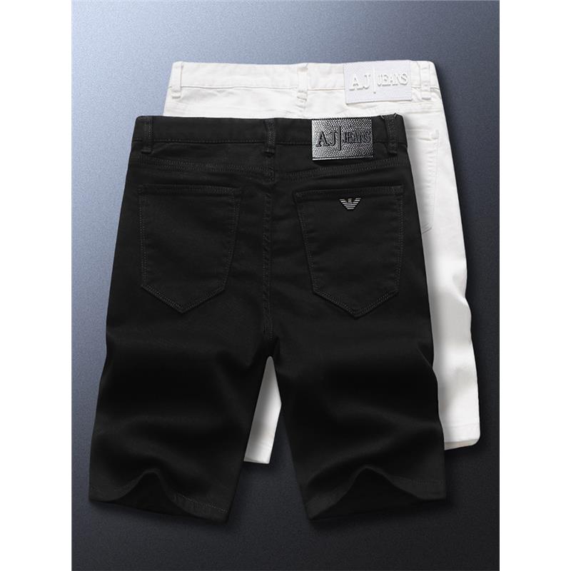 欧洲站潮流通勤牛仔短裤男五分休闲 ??直筒马裤夏季潮牌薄款宽松