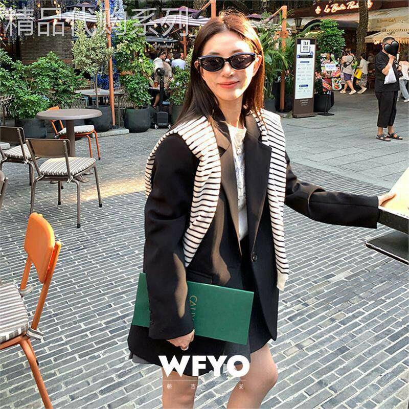 WFYO/2026春秋新款黑色小西装外套女高级感气质休闲职业小西服ins