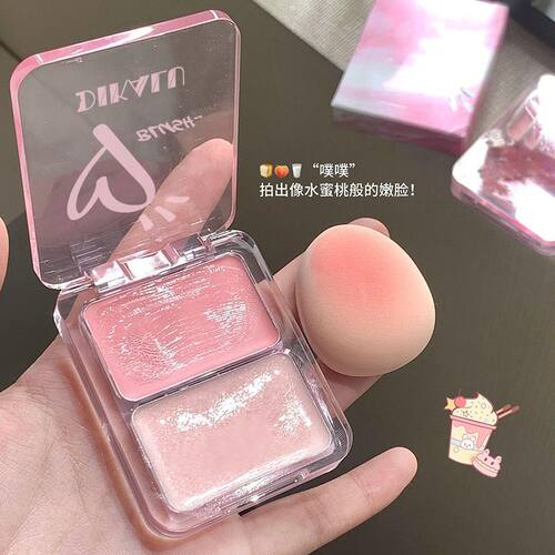 纯欲韩系水光感高光腮红膏立体水光肌膨胀色伪素颜自然提亮防汗