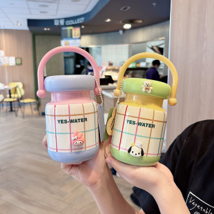手提随行水杯子 304不锈钢保温杯女生高颜值咖啡外带便携2024新款