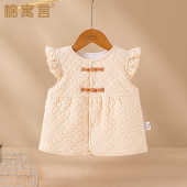 婴儿马甲外穿洋气秋冬季 女童宝宝背心坎肩纯棉加厚保暖儿童小马夹