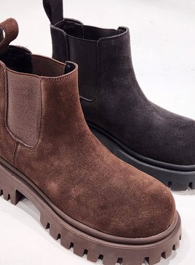 11535特价清版烟管靴欧货切尔西靴女复古短靴气质时尚瘦瘦靴子