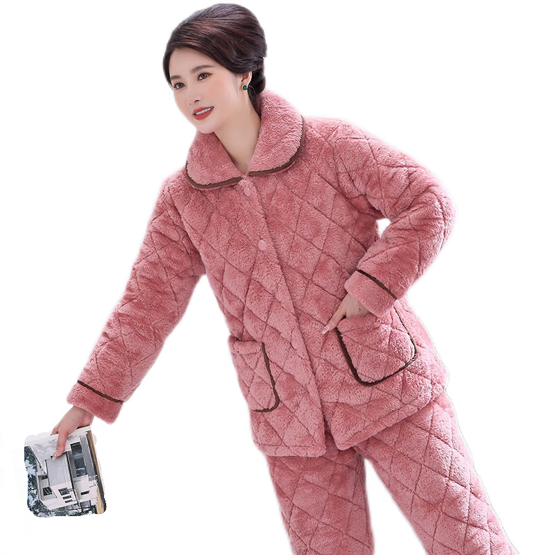轩朵淇女士睡衣珊瑚绒加厚加绒