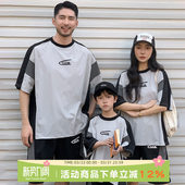 夏季 2026新款 高端一家三口学校运动套装 超火母子母女装 高端亲子装