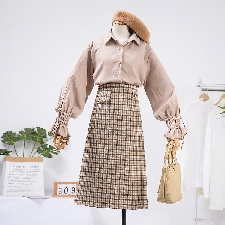 包邮C＆12 气质淑女学生百搭格子毛呢半身裙潮时尚时尚新款休闲在类目 女装/女士精品, 半身裙中 - 来自Buy2taobao.com提供专业的淘宝代购服务