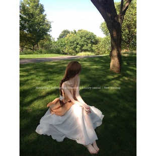 Mengling梦玲 扎染定制吊带肌理感清冷仙气质感吊带上衣 森林小鹿