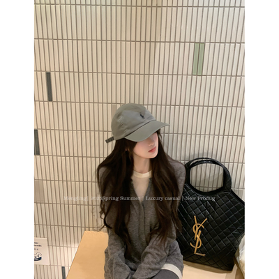 Mengling梦玲 打底神器 超绝松弛感慵懒软糯假两件灰色羊毛针织衫