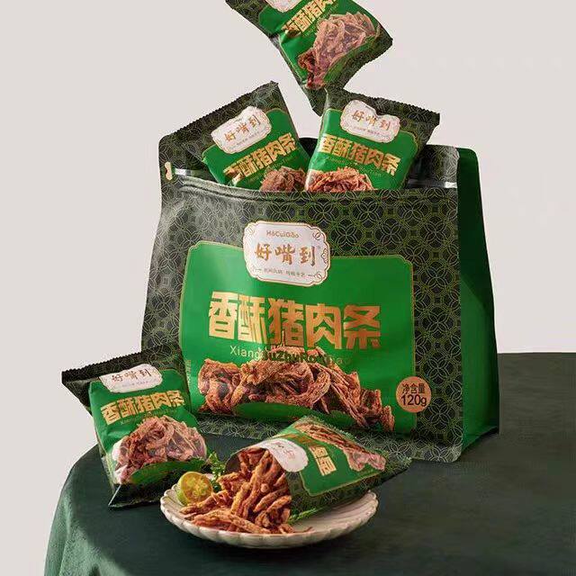 好嘴到香酥猪肉松条手撕猪肉干120g/袋脆办公室零食儿童零食