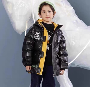 马其顿 时尚亮面中长款免洗羽绒服(无吊牌 尺码偏大,瘦宝按身高