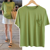 Pregnant women's summer top short sleeve T-shirt bottoming shirt loose large fashion Korean fashion mom suit 2020 NEW
