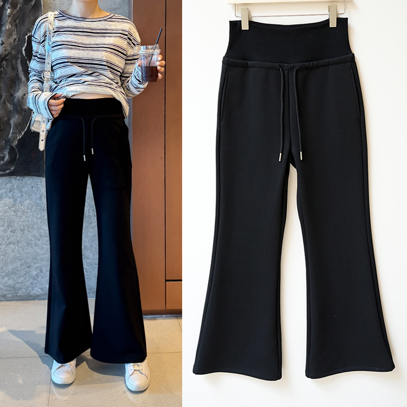 孕妇裤子秋冬季外穿喇叭裤冬季加绒加厚保暖休闲裤2025新款孕妇装
