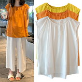 纯棉短袖 套头衬衫 小衫 孕妇装 宽松大码 2026新款 娃娃衫 上衣 夏款