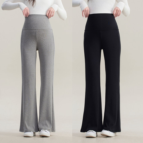 孕妇裤外穿2026新款春夏喇叭裤托腹瑜伽裤大码显瘦微喇长裤春装