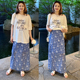 套装 夏装 韩版 高端宽松短袖 碎花半身裙 孕妇装 T恤上衣薄款 2026新款