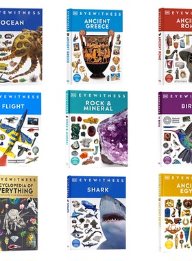 DK百科目击者系列古埃及 Eyewitness Ancient Egypt 英文原版 探险法老 航空指南飞机科普 古罗马历史文明百科精装全彩插图