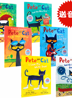 Pete the Cat 皮特猫英语绘本6册 英文原版绘本 I Love My White Shoes 好性格养成吴敏兰常青藤爸爸推荐英文亲子睡前读物大开