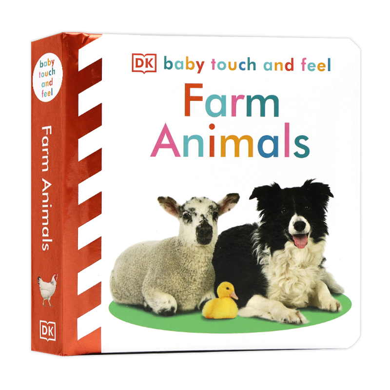 DK宝宝触摸书 农场动物 英文原版 Baby Touch and Feel Farm Animals  幼儿童英语启蒙绘本0-3岁 撕不烂纸板书亲子读物边学边玩
