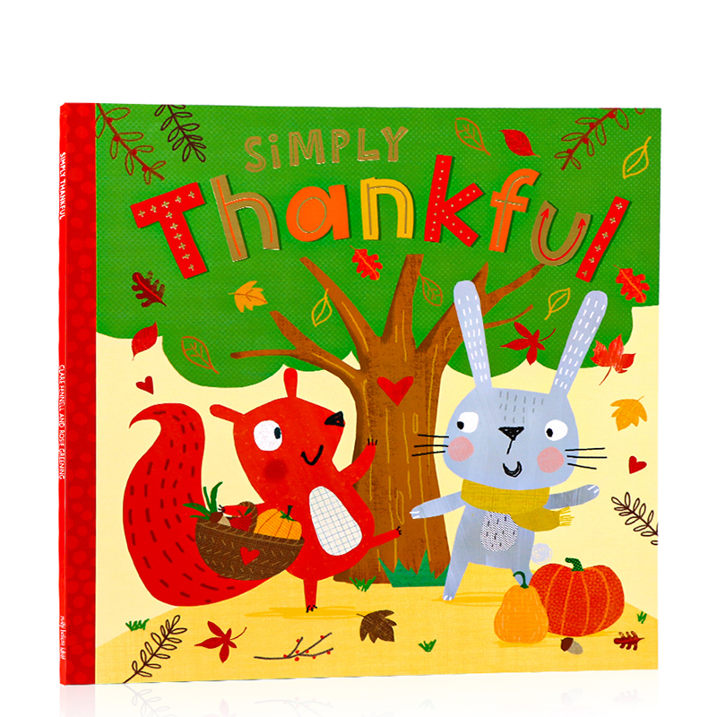 英文原版绘本简单的感谢 Simply Thankful 儿童性格行为养成 教会孩子以积极的态度面对生活学会感恩 启蒙认知亲子图画书平装大开
