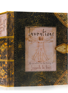预售 达芬奇的发明素描手稿立体书 英文原版 Inventions: Leonardo Da Vinci  Pop-up 3D立体书 儿童科普百科启蒙读物