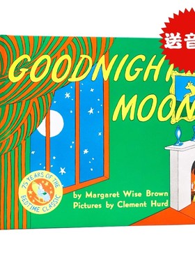 进口英文版原版 Goodnight Moon 晚安月亮 月亮晚安吴敏兰廖彩杏书单儿童推荐绘本低幼宝宝英语启蒙经典睡前故事纸板书